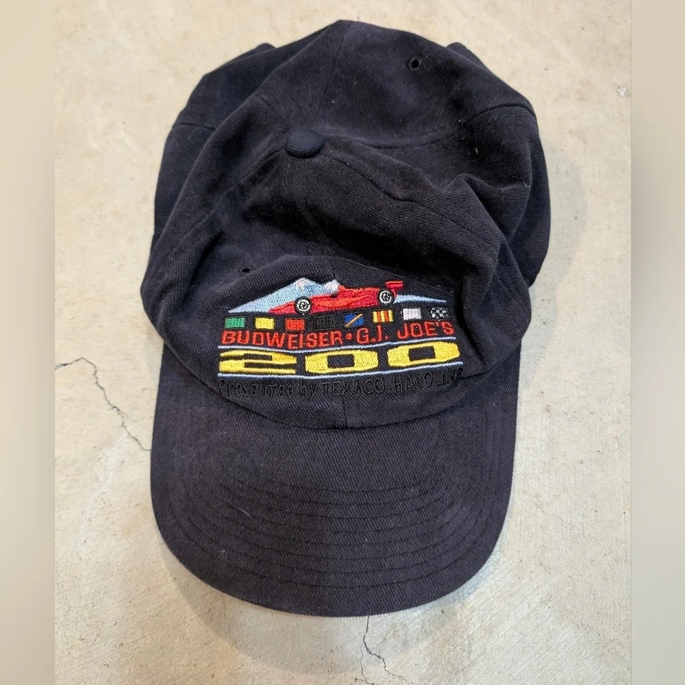 VTG Budweiser G.I. Joe's 200 Racing Hat Strap Back Black